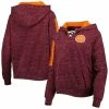 Hot Sale ✔️ Women's Colosseum Maroon Virginia Tech Hokies The Devil Speckle Lace-Placket Raglan Pullover Hoodie 🛒 -women‘s clothing store unnamed file 2911
