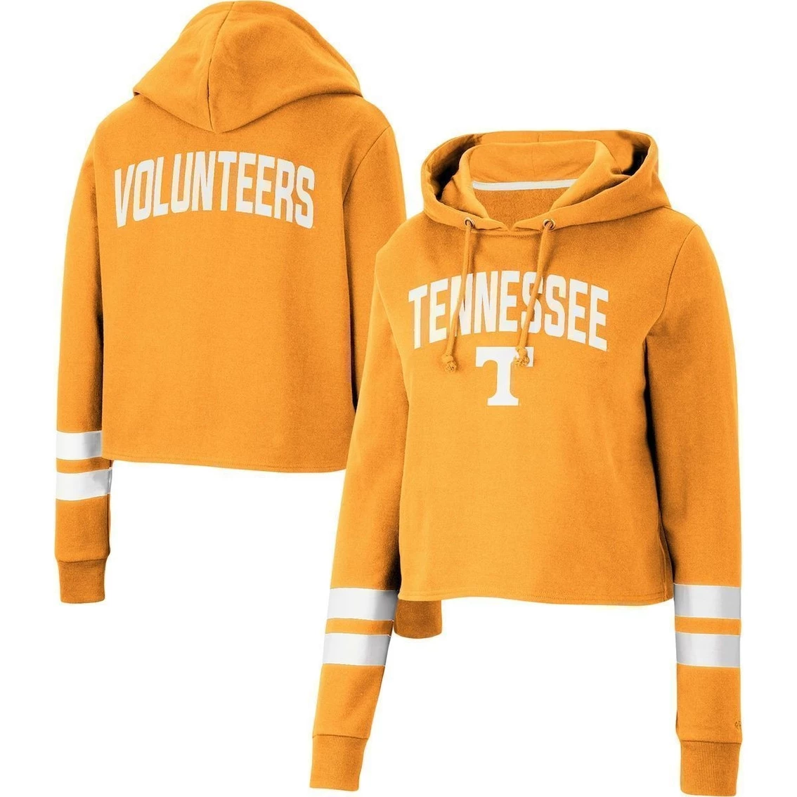 Buy π Women's Colosseum Tennessee Orange Tennessee Volunteers Throwback Stripe Cropped Pullover Hoodie π 3 Buy π Women's Colosseum Tennessee Orange Tennessee Volunteers Throwback Stripe Cropped Pullover Hoodie π