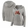 Hot Sale 🔥 Women's Fanatics Branded Heather Gray Minnesota Golden Gophers Primary Logo V-Neck Pullover Hoodie 😍 -women‘s clothing store unnamed file 2943
