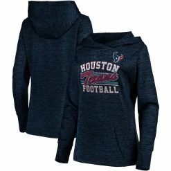 Best deal 👏 Women's Majestic Navy Houston Texans Showtime Quick Out Pullover Hoodie ❤️