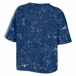 Best Sale 🎁 Women's WEAR By Erin Andrews Royal Kentucky Wildcats Bleach Wash Splatter Notch Neck T-Shirt 🧨 -women‘s clothing store unnamed file 324