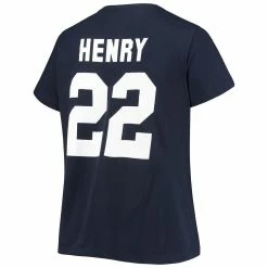 Cheapest 😀 Women's Fanatics Branded Derrick Henry Navy Tennessee Titans Plus Size Name & Number V-Neck T-Shirt 🎉 -women‘s clothing store unnamed file 332