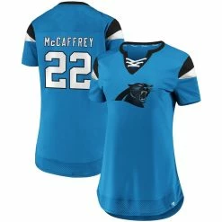 Best Pirce 🎁 Women's Fanatics Branded Christian McCaffrey Blue Carolina Panthers Athena Name & Number Fashion Top 🎉
