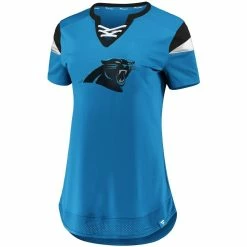 Best Pirce 🎁 Women's Fanatics Branded Christian McCaffrey Blue Carolina Panthers Athena Name & Number Fashion Top 🎉 -women‘s clothing store unnamed file 335