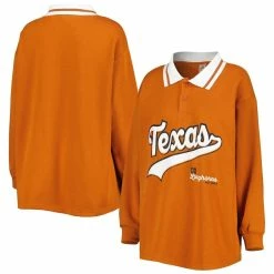 Cheapest 👏 Women's Gameday Couture Texas Orange Texas Longhorns Happy Hour Long Sleeve Polo 🎁