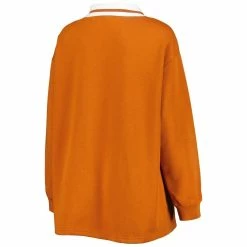 Cheapest 👏 Women's Gameday Couture Texas Orange Texas Longhorns Happy Hour Long Sleeve Polo 🎁 -women‘s clothing store unnamed file 359