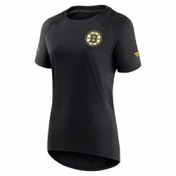 Outlet 😀 Women's Fanatics Branded Black Boston Bruins Authentic Pro Rink Raglan Tech T-Shirt 💯 -women‘s clothing store unnamed file 379