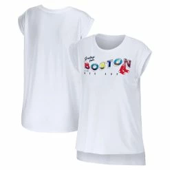 Flash Sale 💯 Women's WEAR By Erin Andrews White Boston Red Sox Greetings From T-Shirt ✨