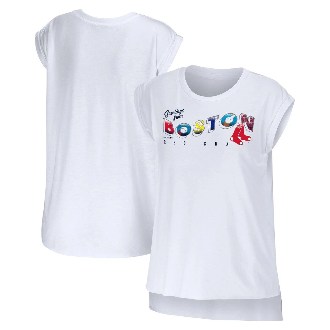 Flash Sale π― Women's WEAR By Erin Andrews White Boston Red Sox Greetings From T-Shirt β¨ 4 Flash Sale π― Women's WEAR By Erin Andrews White Boston Red Sox Greetings From T-Shirt β¨ - Image 2