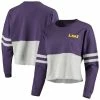 Discount 👏 Boxercraft 👩 Women's Purple/Gray LSU Tigers Cropped Retro Jersey Long Sleeve T-Shirt 🌟 2 Discount 👏 Boxercraft 👩 Women's Purple/Gray LSU Tigers Cropped Retro Jersey Long Sleeve T-Shirt 🌟 -women‘s clothing store unnamed file 403