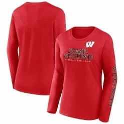 Best reviews of ⭐ Women's Fanatics Branded Red Wisconsin Badgers Rally Cry 2-Hit T-Shirt ✔️