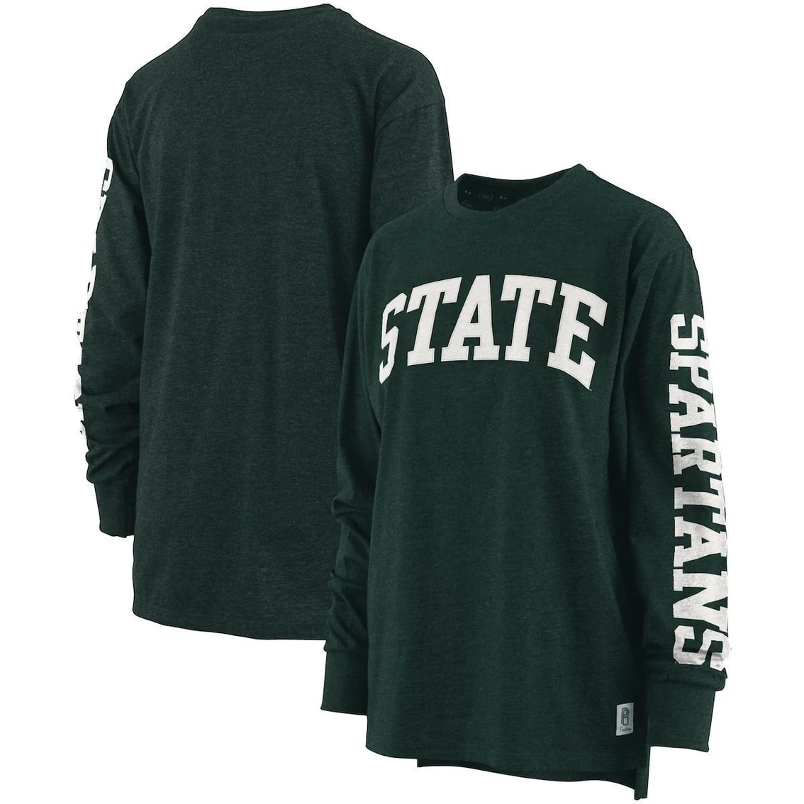 Best Pirce β€οΈ Women's Pressbox Heathered Green Michigan State Spartans Two-Hit Canyon Long Sleeve T-Shirt π 3 Best Pirce β€οΈ Women's Pressbox Heathered Green Michigan State Spartans Two-Hit Canyon Long Sleeve T-Shirt π
