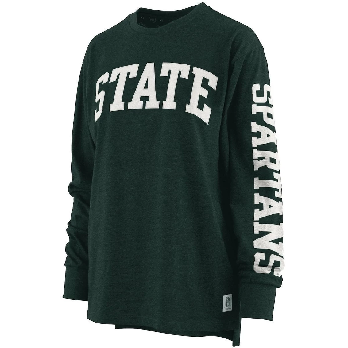 Best Pirce β€οΈ Women's Pressbox Heathered Green Michigan State Spartans Two-Hit Canyon Long Sleeve T-Shirt π 5 Best Pirce β€οΈ Women's Pressbox Heathered Green Michigan State Spartans Two-Hit Canyon Long Sleeve T-Shirt π - Image 3