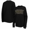 Best deal ⭐ Women's Pressbox Black Purdue Boilermakers Surf Plus Size Southlawn Waffle-Knit Thermal Tri-Blend Long Sleeve T-Shirt ❤️ -women‘s clothing store unnamed file 427