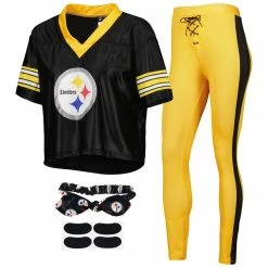Best Pirce 🤩 Jerry Leigh 👩 Women's Black/Gold Pittsburgh Steelers Game Day Costume Set 👍