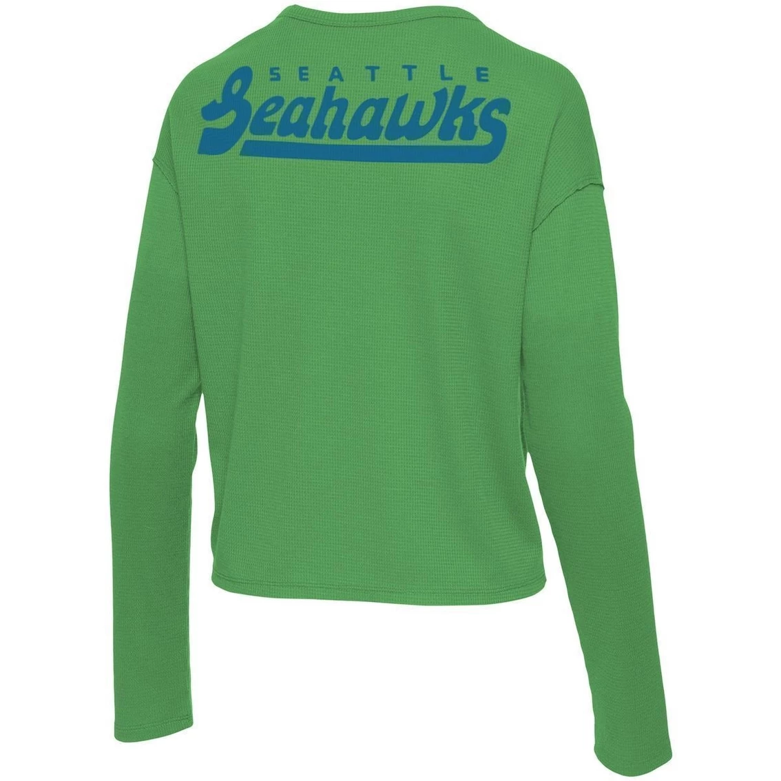 Best Sale π Women's Junk Food Neon Green Seattle Seahawks Pocket Thermal Long Sleeve T-Shirt π 6 Best Sale π Women's Junk Food Neon Green Seattle Seahawks Pocket Thermal Long Sleeve T-Shirt π - Image 4