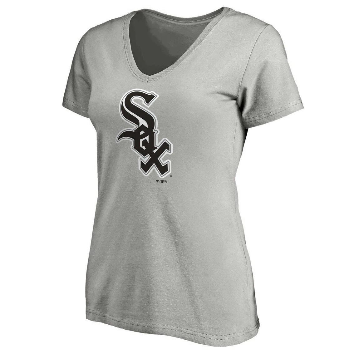 Buy π Women's Fanatics Branded Heathered Gray Chicago White Sox Core Official Logo V-Neck T-Shirt π 5 Buy π Women's Fanatics Branded Heathered Gray Chicago White Sox Core Official Logo V-Neck T-Shirt π - Image 3