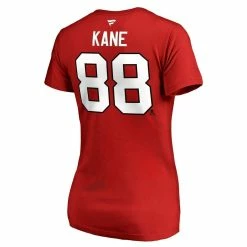 Best Pirce 🔔 Women's Fanatics Branded Patrick Kane Red Chicago Blackhawks Name And Number V-Neck T-Shirt 👍 -women‘s clothing store unnamed file 472
