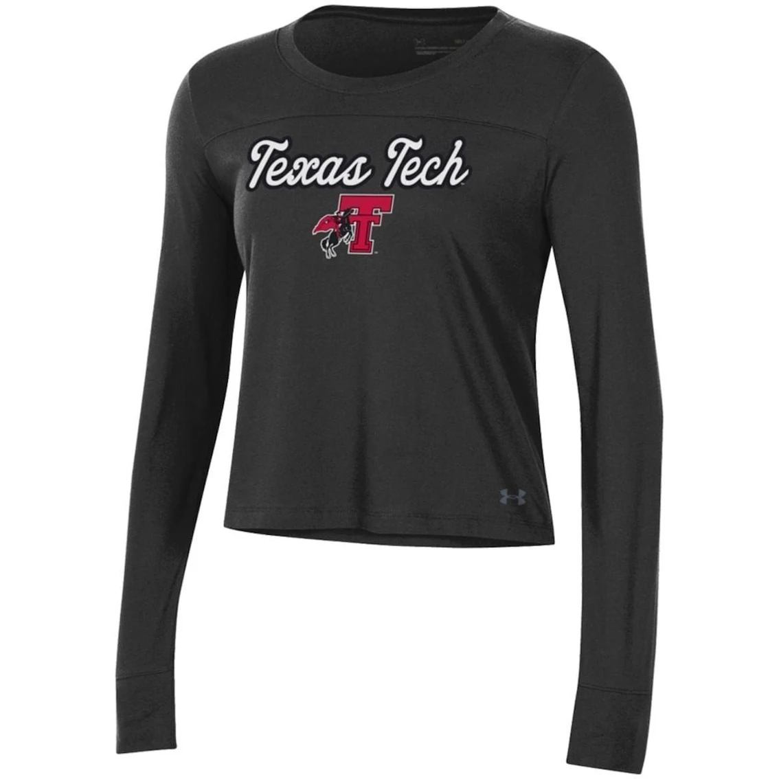 Flash Sale β¨ Women's Under Armour Black Texas Tech Red Raiders Vault Cropped Long Sleeve T-Shirt π 5 Flash Sale β¨ Women's Under Armour Black Texas Tech Red Raiders Vault Cropped Long Sleeve T-Shirt π - Image 3