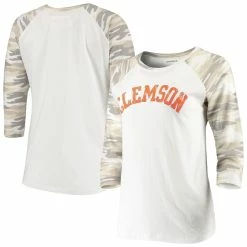Budget βοΈ Camp David π© Women's White/Camo Clemson Tigers Boyfriend βΎ Baseball Raglan 3/4-Sleeve T-Shirt π€© 7 Budget βοΈ Camp David π© Women's White/Camo Clemson Tigers Boyfriend βΎ Baseball Raglan 3/4-Sleeve T-Shirt π€© -womenβs clothing store unnamed file 542