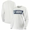 Cheap 🔥 Women's Pressbox White West Virginia Mountaineers Big Block Whiteout Long Sleeve T-Shirt 🥰 -women‘s clothing store unnamed file 612