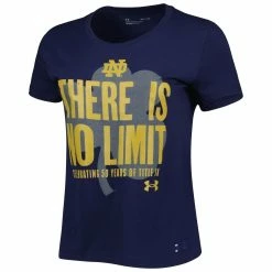 Discount 😍 Women's Under Armour Navy Notre Dame Fighting Irish Title IX No Limit T-Shirt 🌟 -women‘s clothing store unnamed file 618