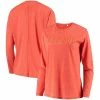 Best Pirce 🤩 Women's Pressbox Orange Clemson Tigers Tonal Block Vintage Wash Long Sleeve T-Shirt 🔥 -women‘s clothing store unnamed file 658