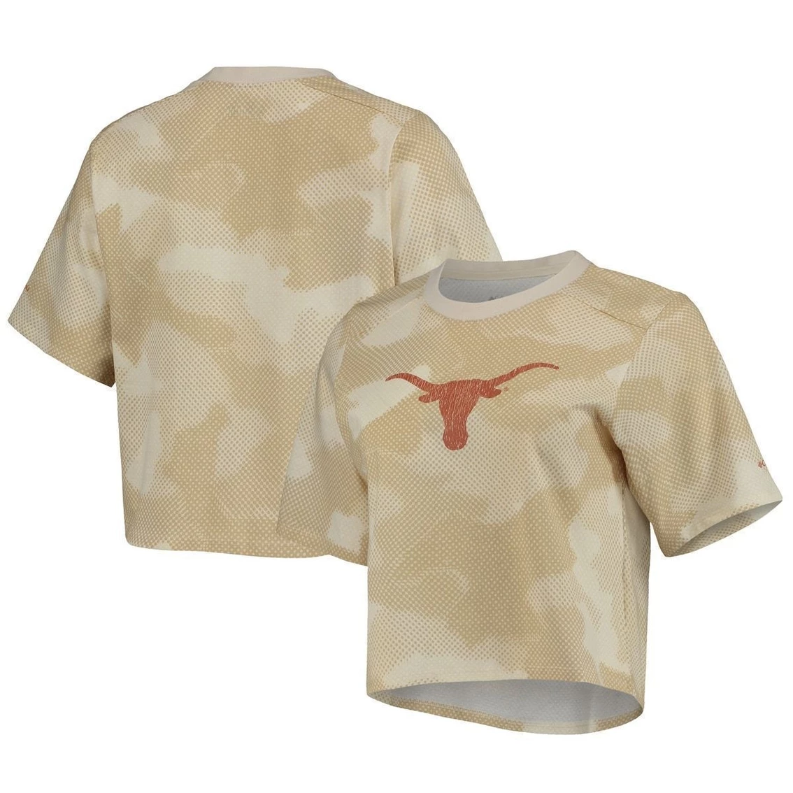 Outlet ❤️ Women's Columbia White/Tan Texas Longhorns Park Camo Boxy T-Shirt 🔥 4 Outlet ❤️ Women's Columbia White/Tan Texas Longhorns Park Camo Boxy T-Shirt 🔥 - Image 2