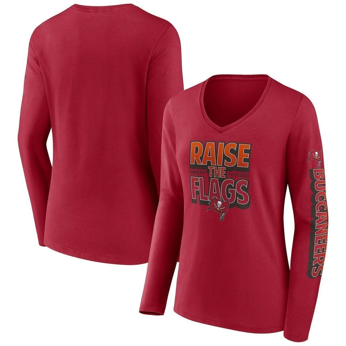 Flash Sale βοΈ Women's Fanatics Branded Red Tampa Bay Buccaneers Hometown Sweep Long Sleeve V-Neck T-Shirt π 3 Flash Sale βοΈ Women's Fanatics Branded Red Tampa Bay Buccaneers Hometown Sweep Long Sleeve V-Neck T-Shirt π