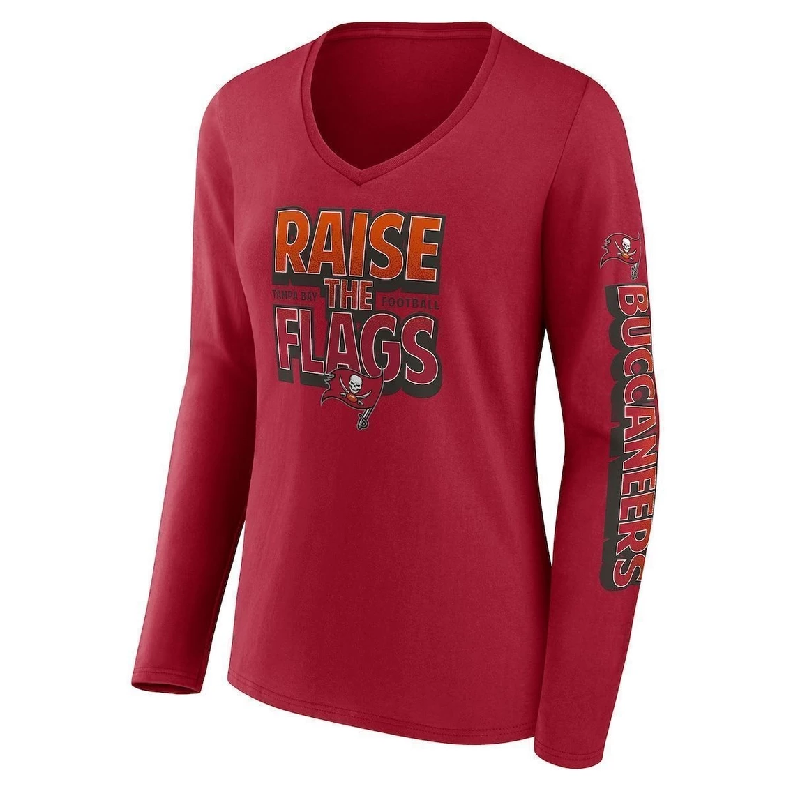 Flash Sale βοΈ Women's Fanatics Branded Red Tampa Bay Buccaneers Hometown Sweep Long Sleeve V-Neck T-Shirt π 5 Flash Sale βοΈ Women's Fanatics Branded Red Tampa Bay Buccaneers Hometown Sweep Long Sleeve V-Neck T-Shirt π - Image 3