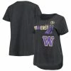 Outlet 👍 Women's Colosseum Heathered Black Washington Huskies PoWered By Title IX T-Shirt 🤩 -women‘s clothing store unnamed file 707