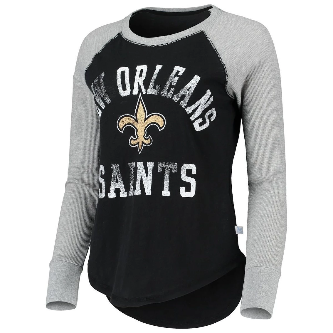 New π Women's Touch Black New Orleans Saints Waffle Raglan Long Sleeve T-Shirt π₯° 5 New π Women's Touch Black New Orleans Saints Waffle Raglan Long Sleeve T-Shirt π₯° - Image 3