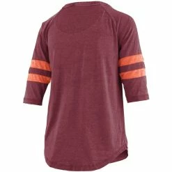 Best Sale 😍 Women's Pressbox Heathered Maroon Virginia Tech Hokies Jade Vintage Washed 3/4-Sleeve Raglan Jersey T-Shirt 🎁 -women‘s clothing store unnamed file 825