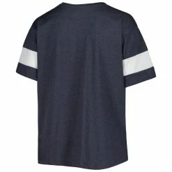 Wholesale 👍 Profile 👩 Women's Heather Navy Penn State Nittany Lions Plus Size Give It All V-Neck T-Shirt 🔔 -women‘s clothing store unnamed file 837