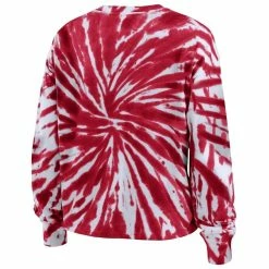 Buy 🎁 Women's WEAR By Erin Andrews Red Wisconsin Badgers Tie-Dye Long Sleeve T-Shirt ⌛ -women‘s clothing store unnamed file 849