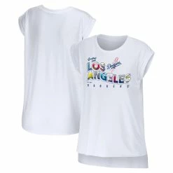 Cheap ✔️ Women's WEAR By Erin Andrews White Los Angeles Dodgers Greetings From T-Shirt ❤️