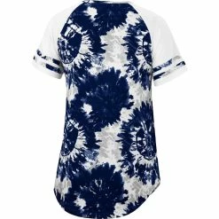 Buy 🥰 Women's Colosseum Navy/White West Virginia Mountaineers Annie Oversized Tie-Dye Raglan T-Shirt 🥰 -women‘s clothing store unnamed file 873