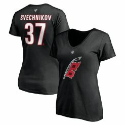New 🧨 Women's Fanatics Branded Andrei Svechnikov Black Carolina Hurricanes Alternate Authentic Stack Name & Number V-Neck T-Shirt ✔️ 7 New 🧨 Women's Fanatics Branded Andrei Svechnikov Black Carolina Hurricanes Alternate Authentic Stack Name & Number V-Neck T-Shirt ✔️ -women‘s clothing store unnamed file 875