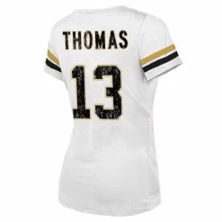 Brand new 🤩 Majestic Threads 👩 Women's Fanatics Branded Michael Thomas White New Orleans Saints Fashion Player Name & Number V-Neck T-Shirt 🎉 -women‘s clothing store unnamed file 897