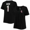 Flash Sale 🔥 Profile 👩 Women's Black Chicago White Sox Plus Size #1 Mom 2-Hit V-Neck T-Shirt 😍 -women‘s clothing store unnamed file 947