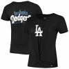 Outlet 👏 Women's New Era Black Los Angeles Dodgers 2-Hit Front Twist Burnout T-Shirt ✨ -women‘s clothing store unnamed file 961