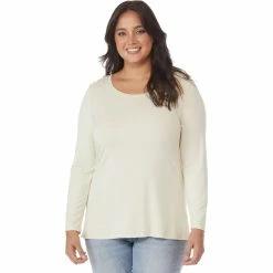Cheap π JW Plus Size Scoop Neck Knit Top π
